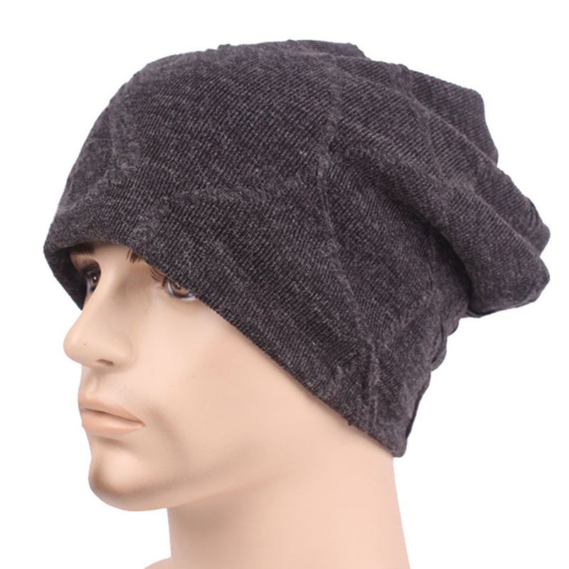 Heren Dames Katoen Effen Warme Beanie Hoeden Winter Outdoor Dikker Zachte Vrijetijdspet