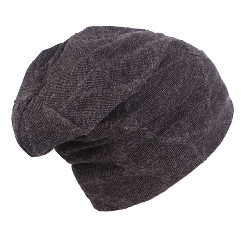 Heren Dames Katoen Effen Warme Beanie Hoeden Winter Outdoor Dikker Zachte Vrijetijdspet