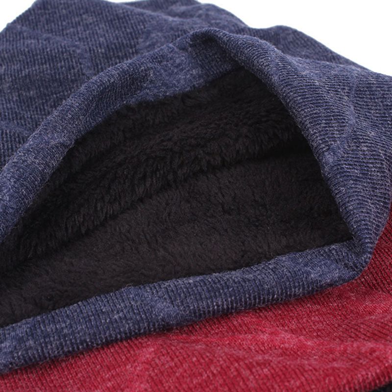 Heren Dames Katoen Effen Warme Beanie Hoeden Winter Outdoor Dikker Zachte Vrijetijdspet