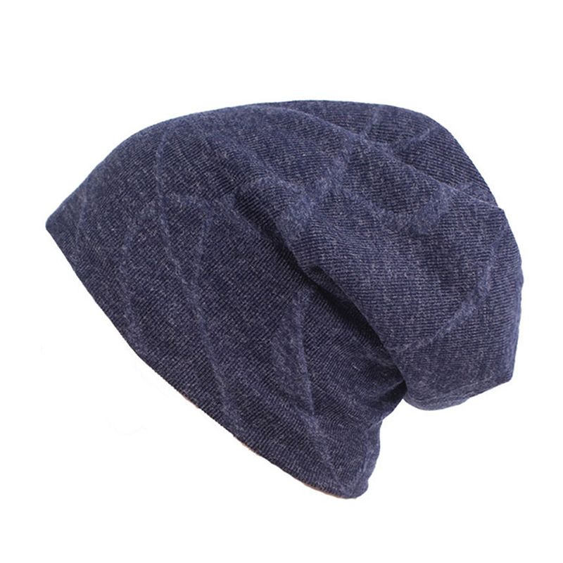 Heren Dames Katoen Effen Warme Beanie Hoeden Winter Outdoor Dikker Zachte Vrijetijdspet