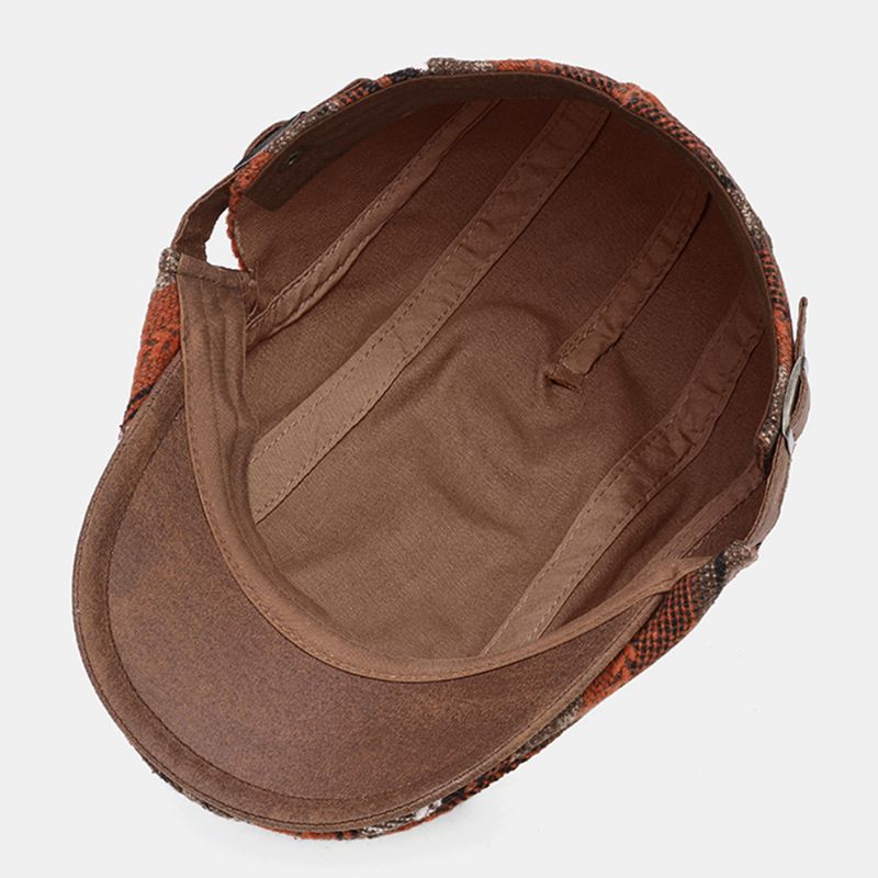 Heren Gebreide Streeppatroon Patchwork Retro Casual Outdoor Hoed Baret Hoed