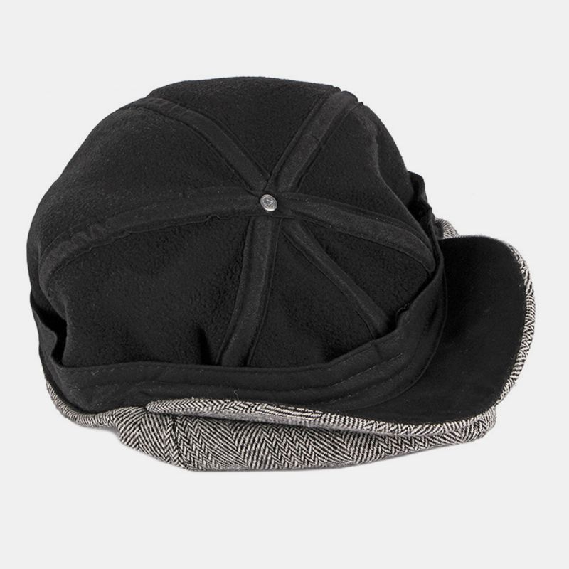 Heren Katoen Britse Stijl Street Trend Streeppatroon Outdoot Retro Forward Hat Baret Hat Achthoekige Hoed