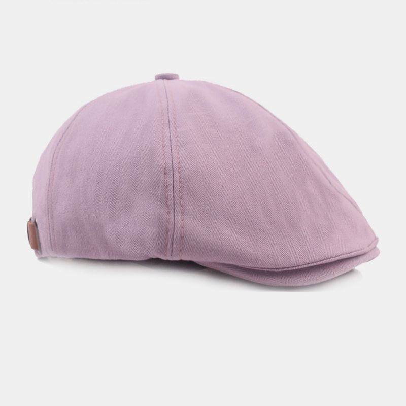 Heren Katoenen Baret Cap Effen Kleur Retro Verstelbare Krantenverkoper Hoed Schilder Hoed Achthoekige Hoed