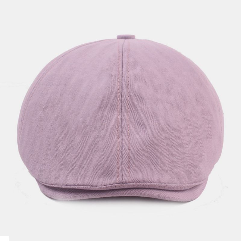 Heren Katoenen Baret Cap Effen Kleur Retro Verstelbare Krantenverkoper Hoed Schilder Hoed Achthoekige Hoed