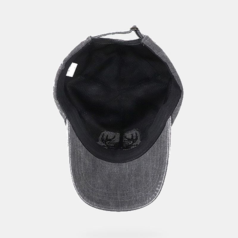 Heren Katoenen Zachte Top Met Grote Rand Geborduurde Baseballcap Casual Verstelbare Ademende Getailleerde Pet