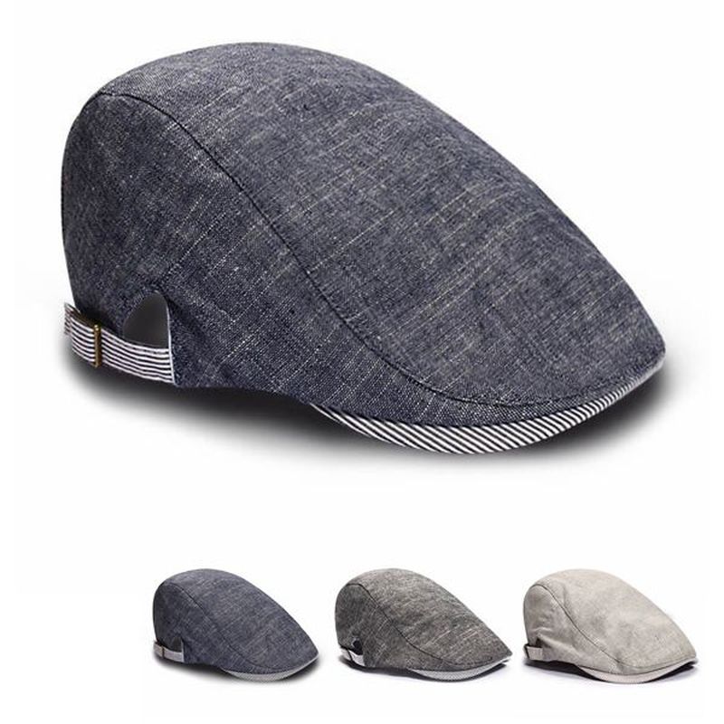 Heren Mannelijke Baret Retro Katoenen Vizier Gorras Planas Baret Caps Cabbie Ivy Cap