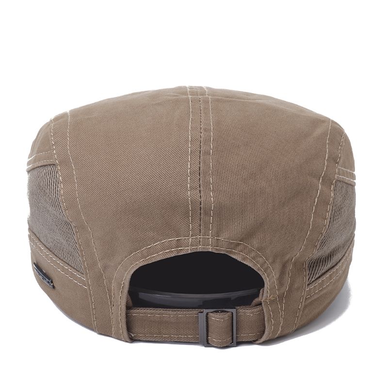 Heren Outdoor Zomer Patchwork Ademende Baret Caps Solid Newsboy Cabbie Flat Caps Vizier