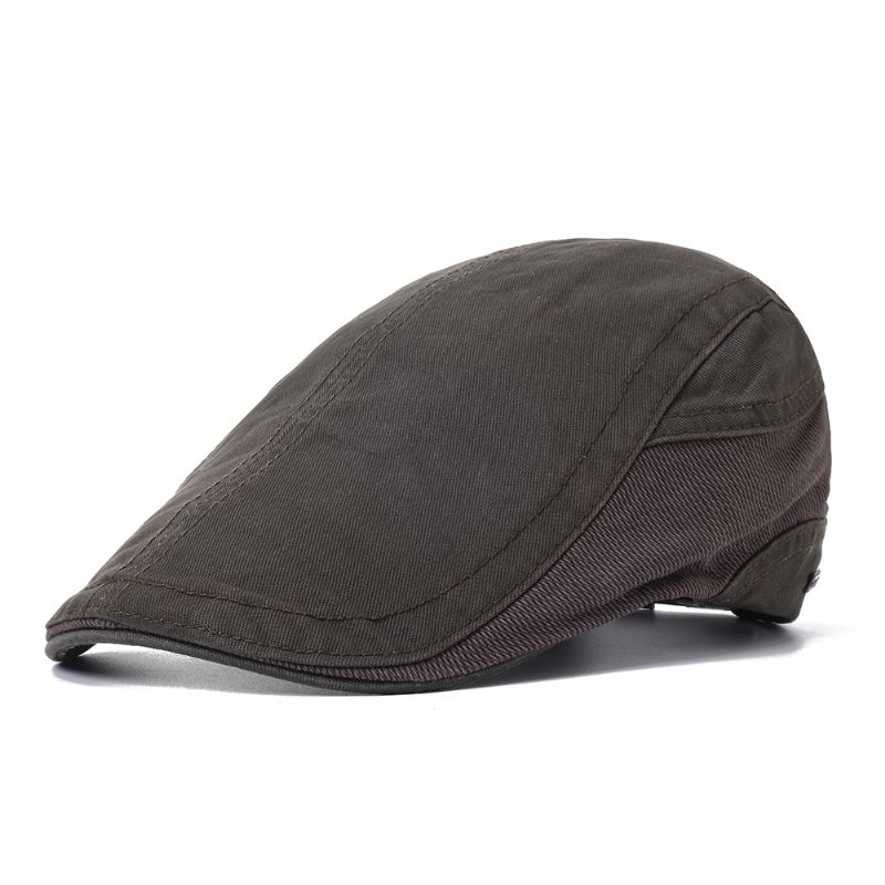 Heren Outdoor Zomer Patchwork Ademende Baret Caps Solid Newsboy Cabbie Flat Caps Vizier