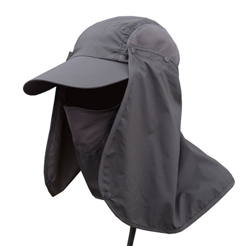 Heren Sneldrogende Nekhoes Zon Vissen Hoed Oorklep Emmer Outdoor Uv-bescherming Cap