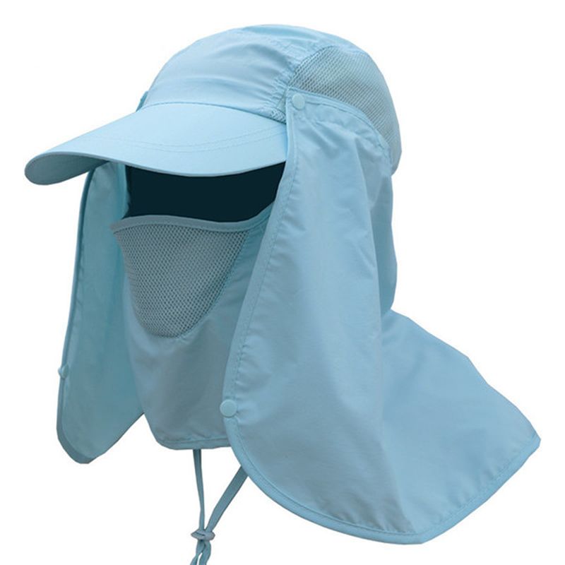 Heren Sneldrogende Nekhoes Zon Vissen Hoed Oorklep Emmer Outdoor Uv-bescherming Cap