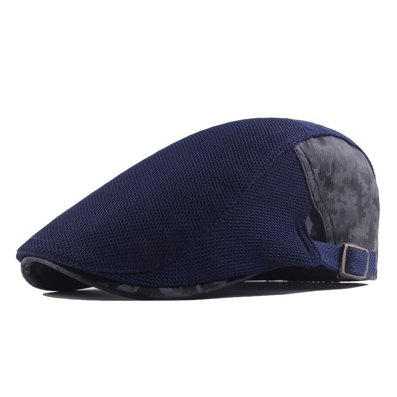 Lente En Zomer Holle Mesh Baret Heren