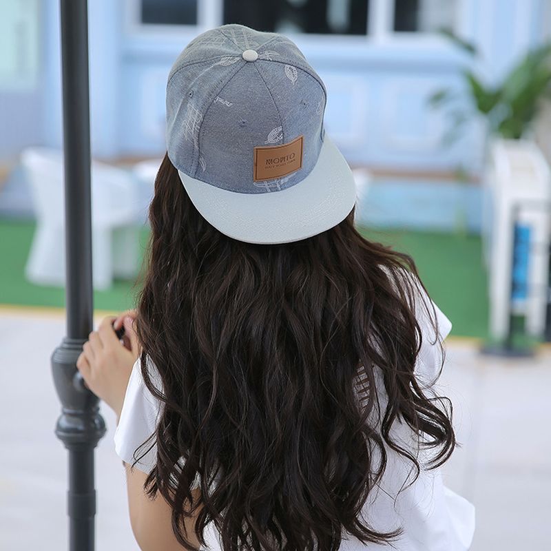 Letter Patch Graffiti Casual Denim Baseballcap