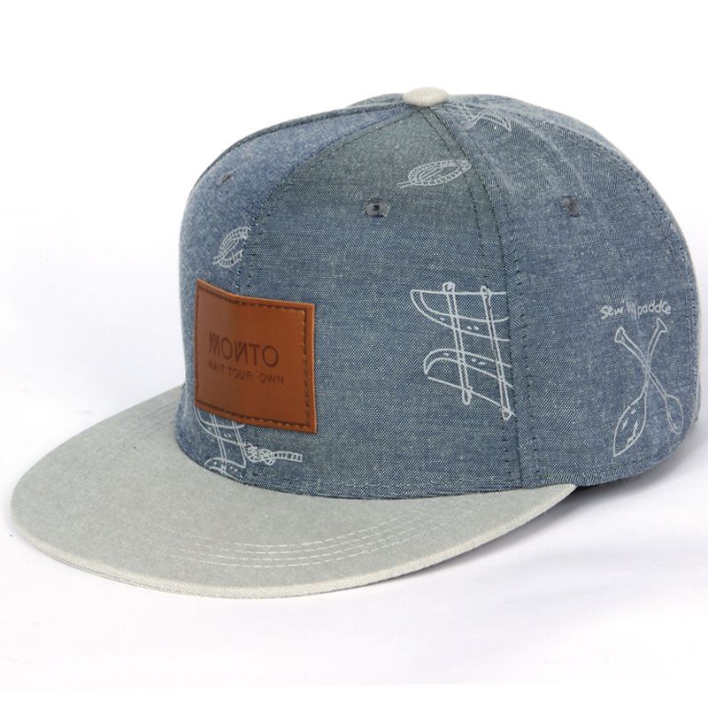 Letter Patch Graffiti Casual Denim Baseballcap