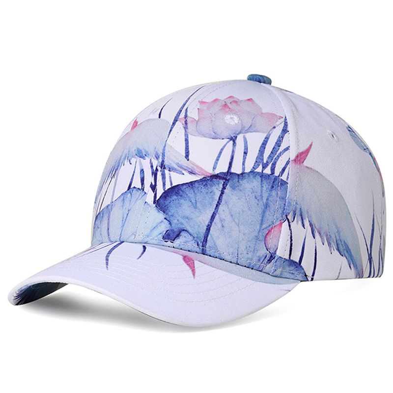 Lotus Printing Graffiti Baseball Caps Outdoor Vizier Hoed