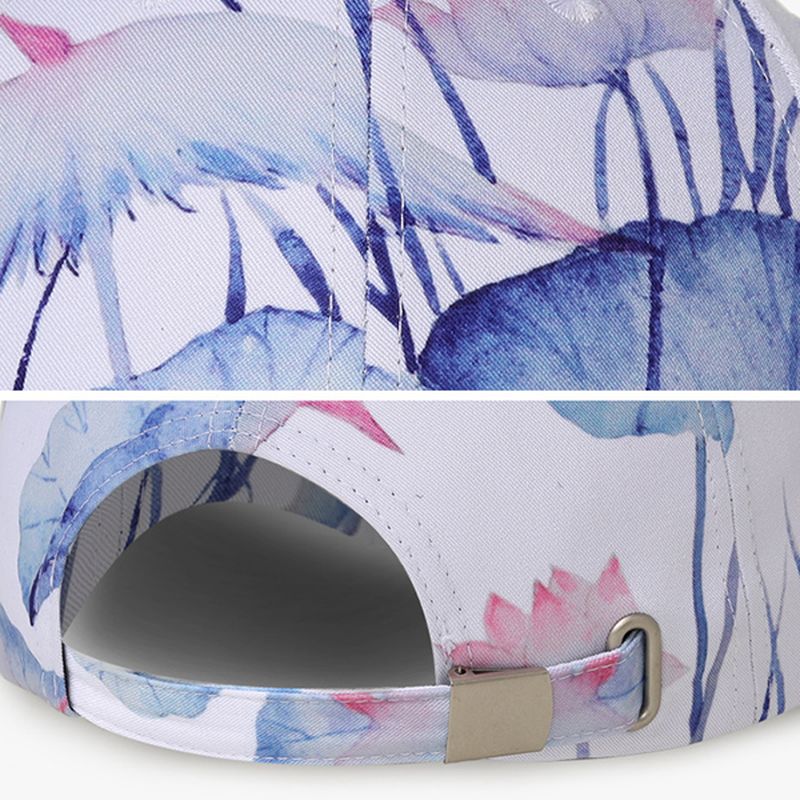 Lotus Printing Graffiti Baseball Caps Outdoor Vizier Hoed