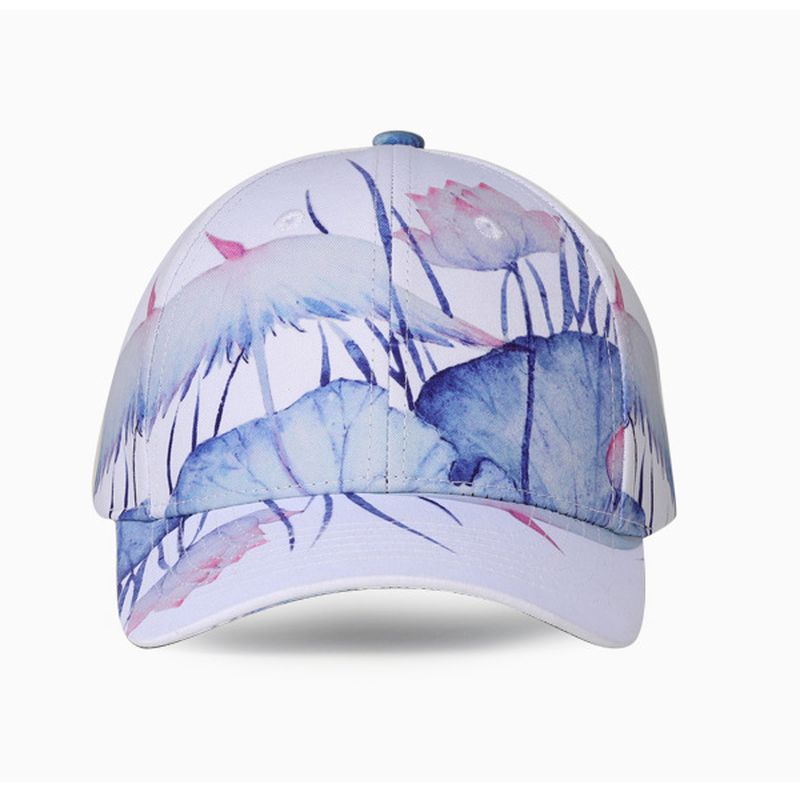 Lotus Printing Graffiti Baseball Caps Outdoor Vizier Hoed