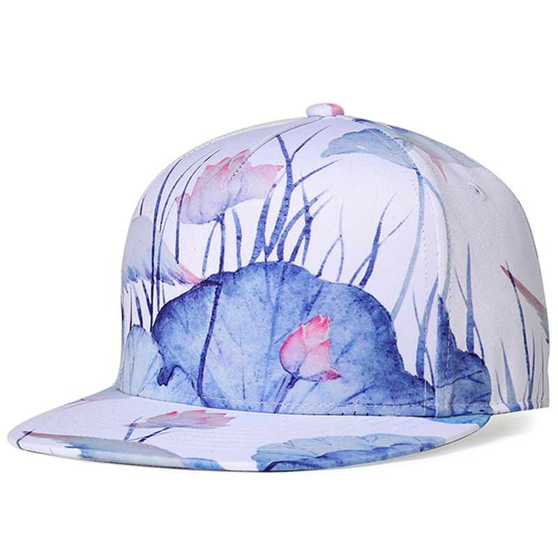 Lotus Printing Graffiti Baseball Caps Outdoor Vizier Hoed