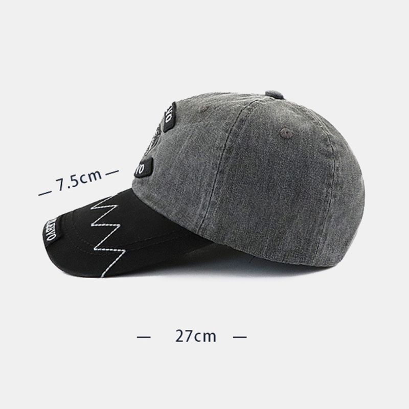 Mannen Brief Patroon Borduurwerk Baseball Cap Outdoor Zonnescherm Ademend Ingerichte Cap