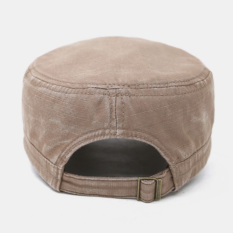 Mannen Metalen Letter Label Platte Pet Gewassen Casual Outdoor Zonnescherm Militaire Cap Pet Met Pet