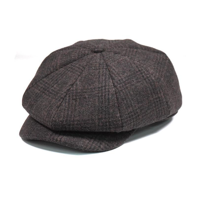 Mannen Vintage Wol Gord Schilder Baret Hoed Winter Warm Gentleman Achthoekige Krantenjongenspet