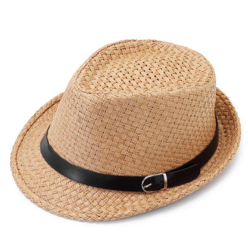 Mannen Vrouwen Klassieke Brede Rand Stro Cowboyhoed Outdoor Vizier Fedora Strand Panama Hoeden