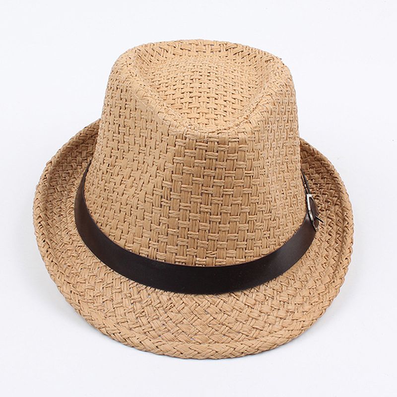 Mannen Vrouwen Klassieke Brede Rand Stro Cowboyhoed Outdoor Vizier Fedora Strand Panama Hoeden