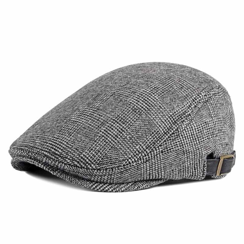 Mode Eenvoudige Retro Wollen Baret Voor Heren