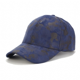 Mode Eenvoudige Suède Camouflage Baseballcap