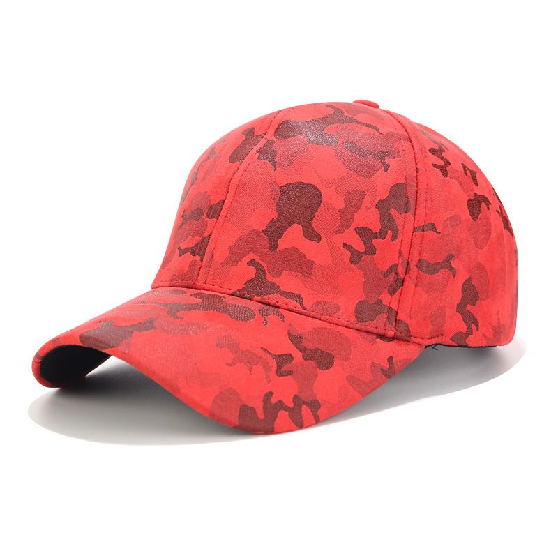 Mode Eenvoudige Suède Camouflage Baseballcap