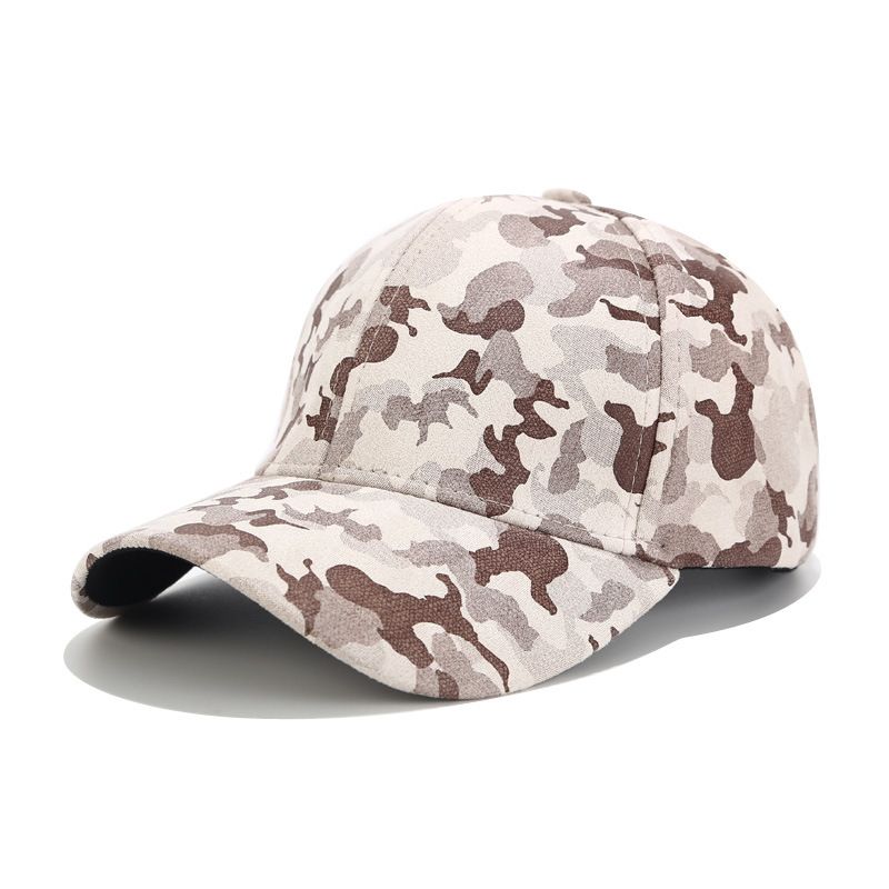 Mode Eenvoudige Suède Camouflage Baseballcap