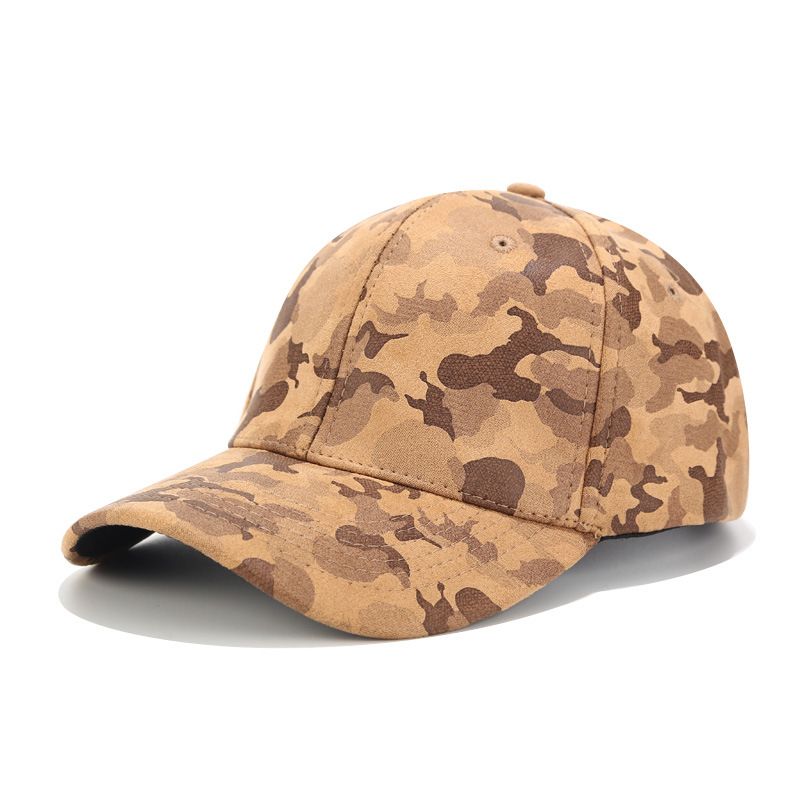 Mode Eenvoudige Suède Camouflage Baseballcap