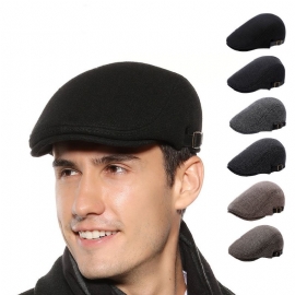 Outdoor Herfst En Winter Wollen Muts Heren Baret