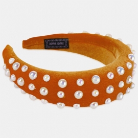 Pearl Sponge Hoofdband Veelkleurige Dames Hoofdband