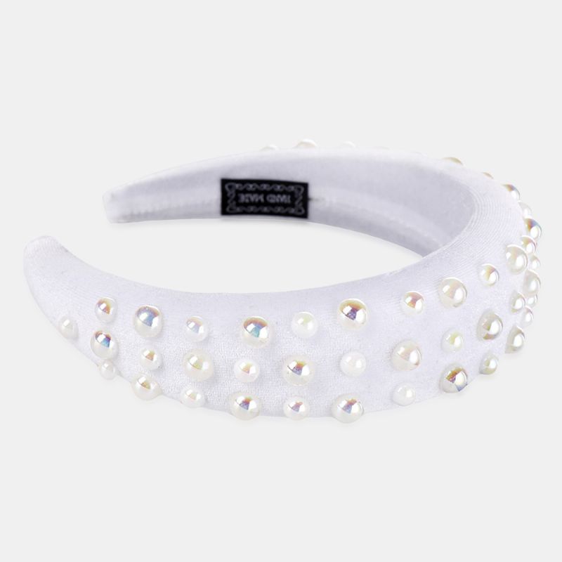 Pearl Sponge Hoofdband Veelkleurige Dames Hoofdband