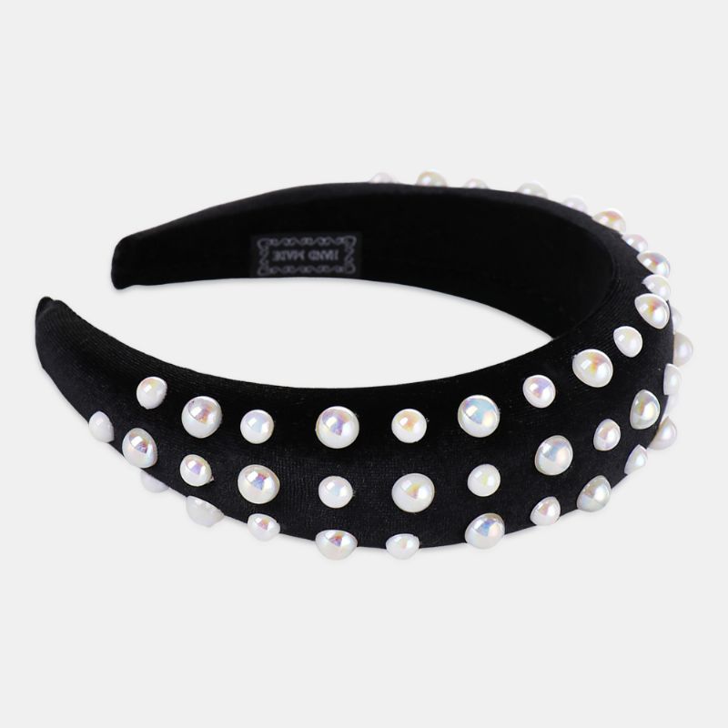 Pearl Sponge Hoofdband Veelkleurige Dames Hoofdband