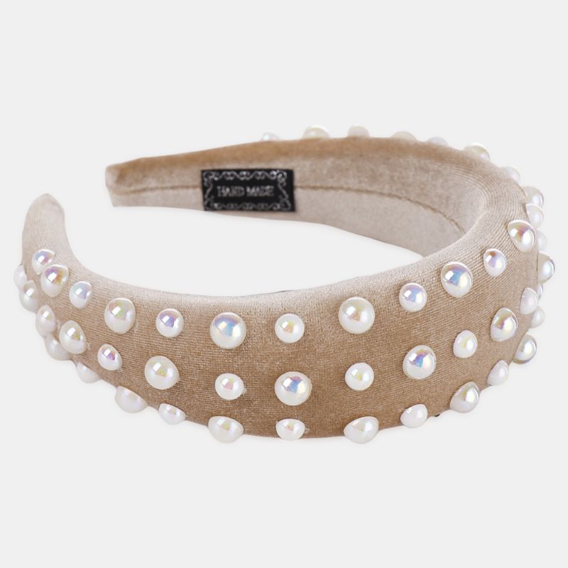 Pearl Sponge Hoofdband Veelkleurige Dames Hoofdband