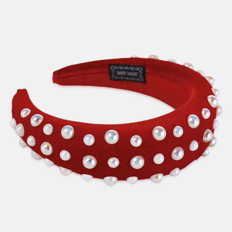 Pearl Sponge Hoofdband Veelkleurige Dames Hoofdband