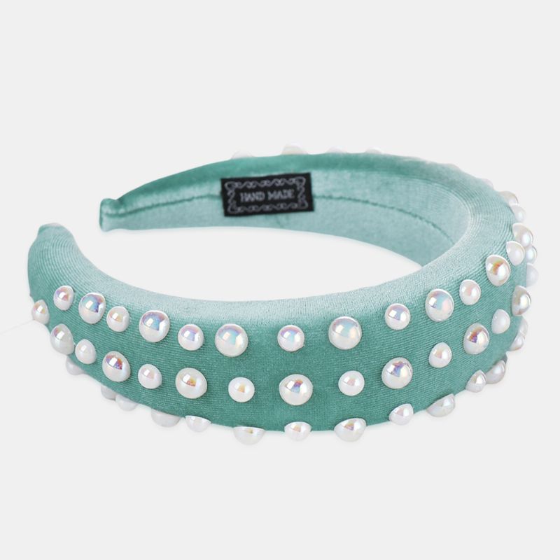 Pearl Sponge Hoofdband Veelkleurige Dames Hoofdband