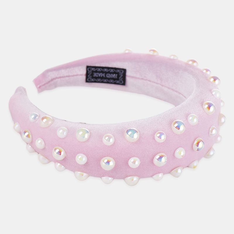 Pearl Sponge Hoofdband Veelkleurige Dames Hoofdband