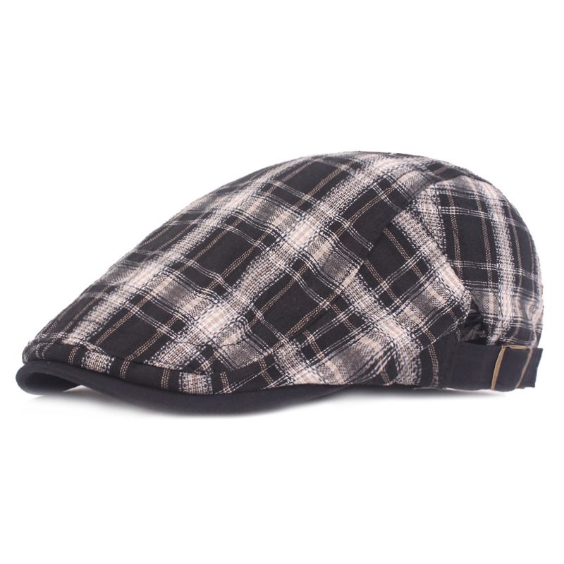 Plaid Baret Dames Zomer Dunne Ademende Zonnebrandcrème Hoed Jeugd Reizen Zonnehoed Eend Tong Hoed Trendy Herenhoed