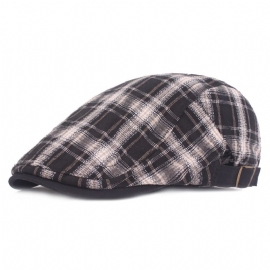 Plaid Baret Dames Zomer Dunne Ademende Zonnebrandcrème Hoed Jeugd Reizen Zonnehoed Eend Tong Hoed Trendy Herenhoed