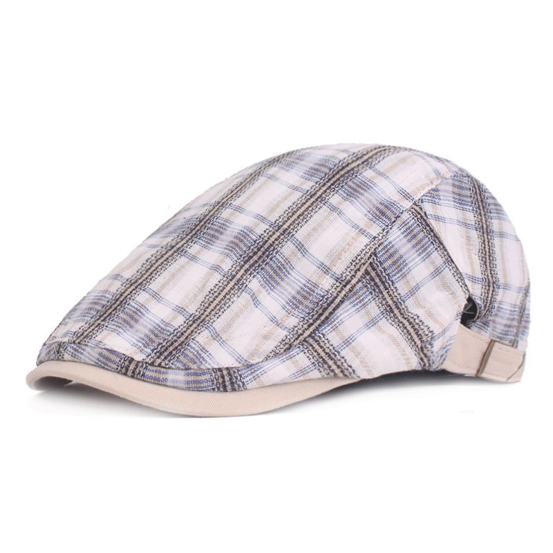 Plaid Baret Dames Zomer Dunne Ademende Zonnebrandcrème Hoed Jeugd Reizen Zonnehoed Eend Tong Hoed Trendy Herenhoed