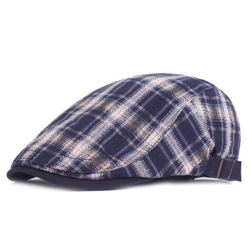 Plaid Baret Dames Zomer Dunne Ademende Zonnebrandcrème Hoed Jeugd Reizen Zonnehoed Eend Tong Hoed Trendy Herenhoed