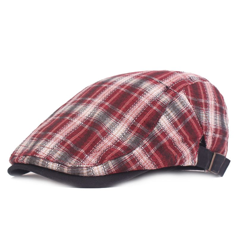 Plaid Baret Dames Zomer Dunne Ademende Zonnebrandcrème Hoed Jeugd Reizen Zonnehoed Eend Tong Hoed Trendy Herenhoed