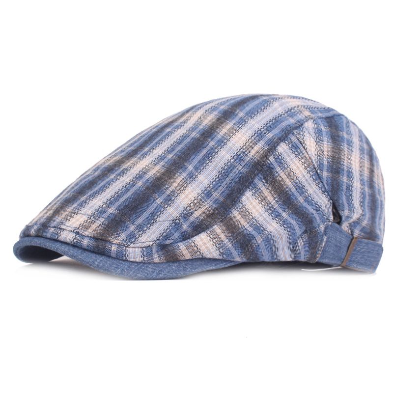 Plaid Baret Dames Zomer Dunne Ademende Zonnebrandcrème Hoed Jeugd Reizen Zonnehoed Eend Tong Hoed Trendy Herenhoed