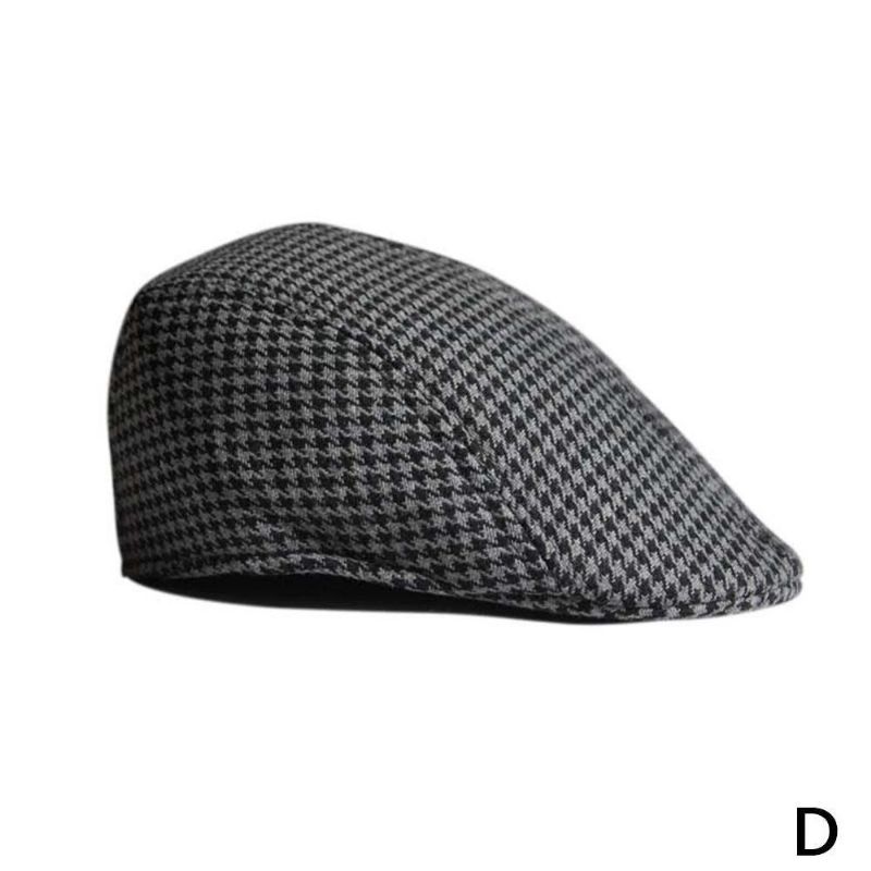 Raster Ouder-kind Wollen Baret Casual Houndstooth Hoed