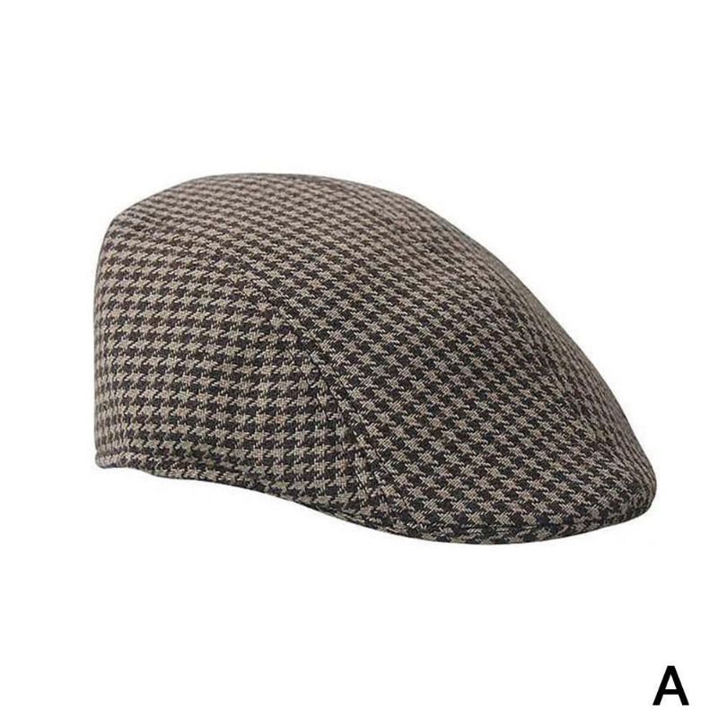 Raster Ouder-kind Wollen Baret Casual Houndstooth Hoed