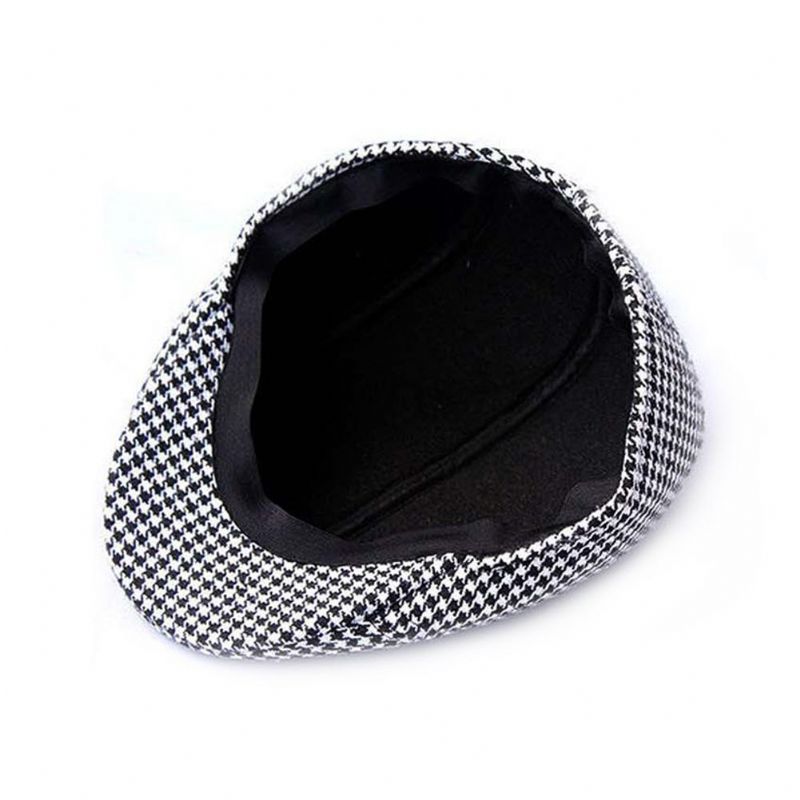 Raster Ouder-kind Wollen Baret Casual Houndstooth Hoed