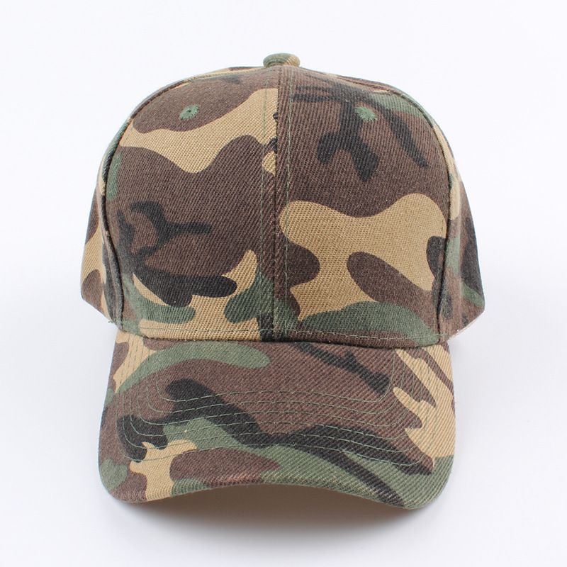 Retro Cap Camouflage Baseballpet Zonnehoed Voor Heren En Dames Met Gebogen Rand