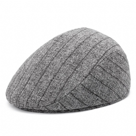 S/m/l Streep Vader Casual Baret Hoed Van Middelbare Leeftijd Comfortabel Linnen Old Mannen Forward Caps